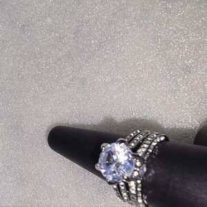 LARGE DIAMOND SIMULANT RING